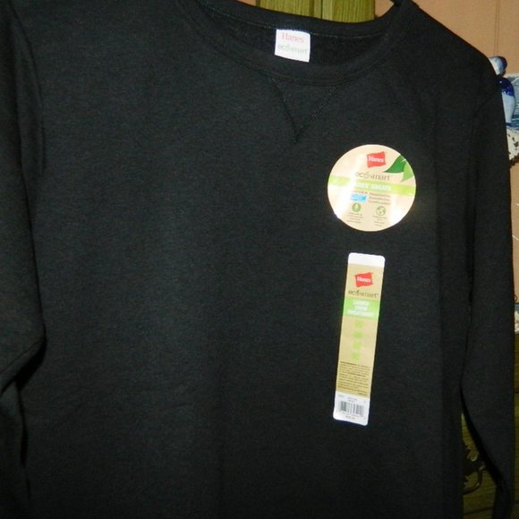 HANES Womens Sweatshirt V-Notch Black Size Medium NEW WITH TAGS - Picture 11 of 11